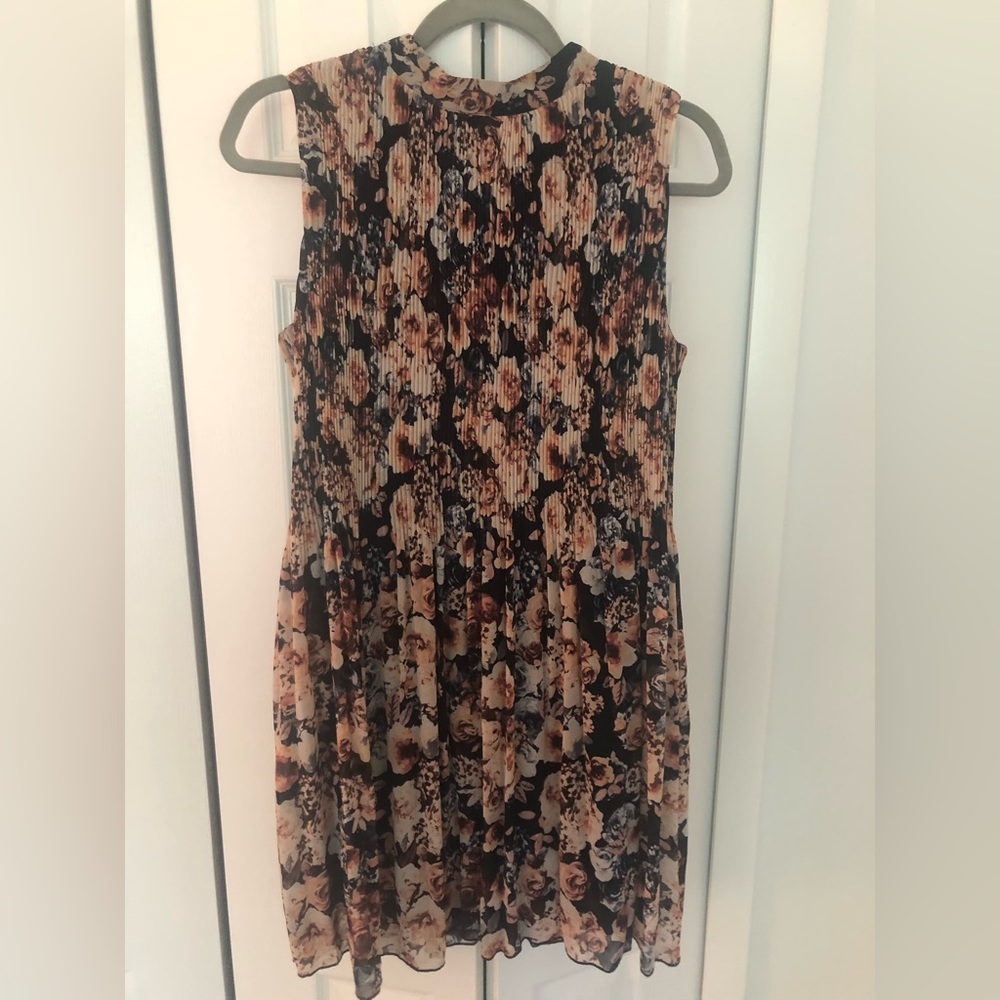Flower dress pleated comfy